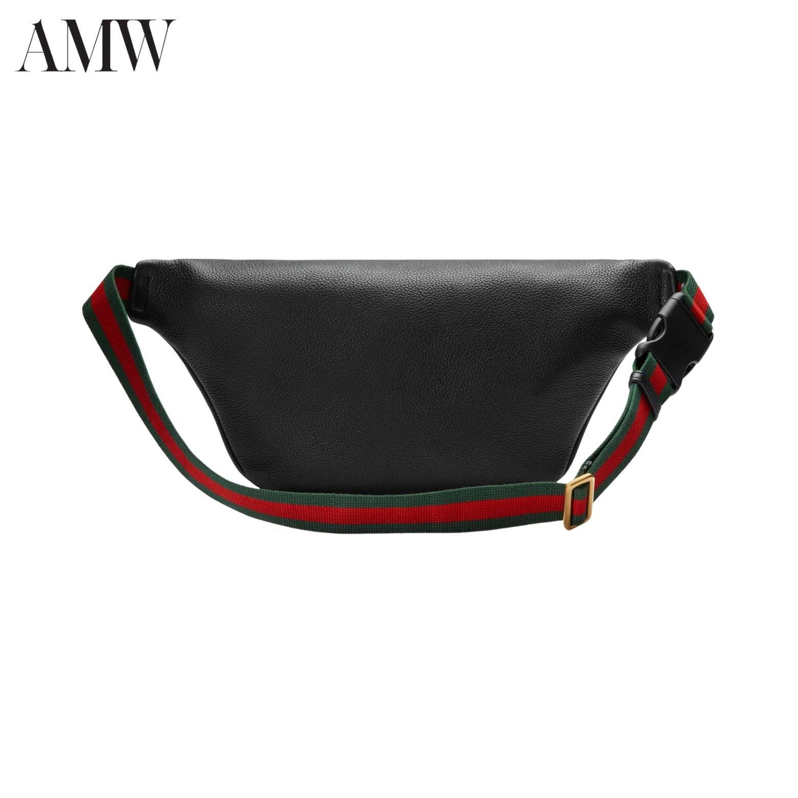 Gucci print leather belt bag size online