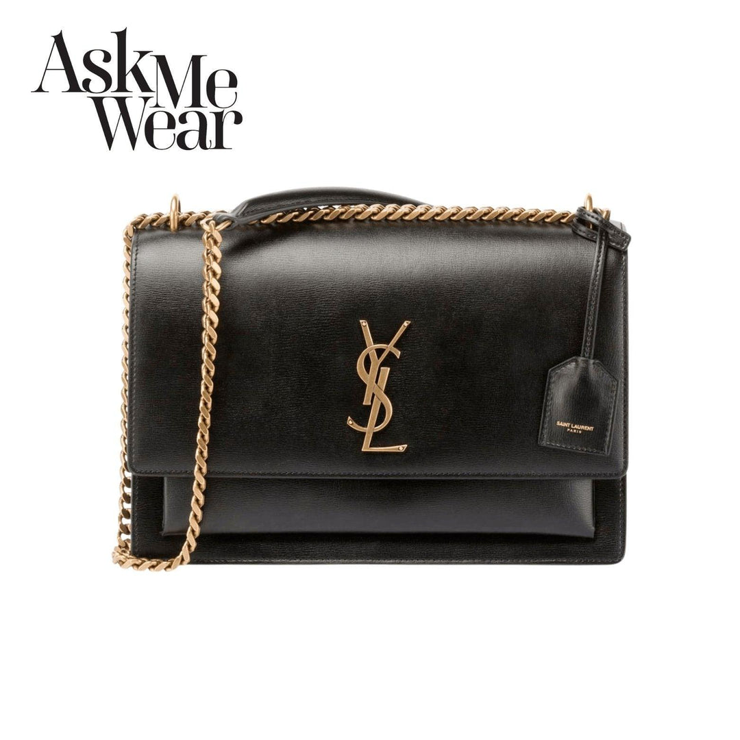 SAINT LAURENT Sunset medium chain bag in smooth leather - 442906D420W1000 - Ask Me Wear