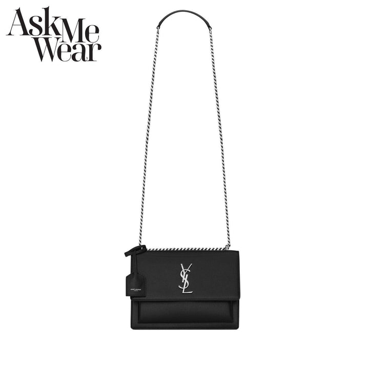 SAINT LAURENT Sunset medium chain bag in smooth leather - 442906D420N1000 - Ask Me Wear