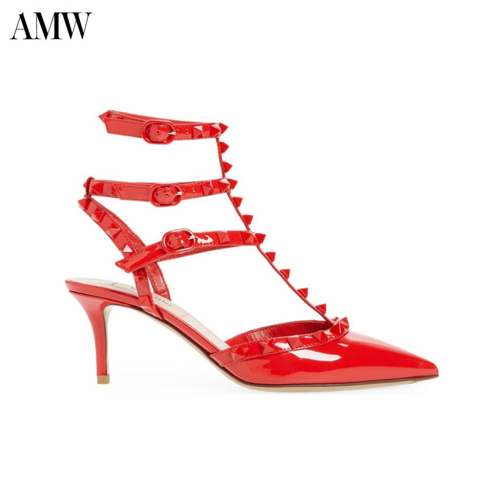 Shoes - VALENTINO Rockstud Ankle-Strap Sandals - 3W0S0375YPX - Ask Me Wear