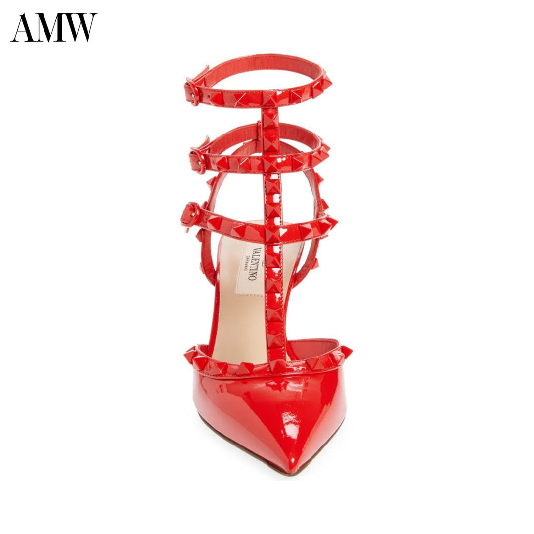 Shoes - VALENTINO Rockstud Ankle-Strap Sandals - 3W0S0375YPX - Ask Me Wear